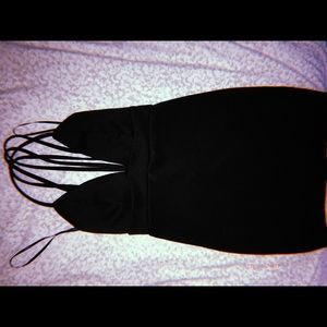 Black mini club dress. Size small.